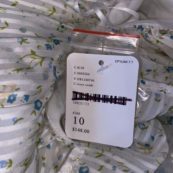 Free People Sweetest Thing Mini Dress Ivory Size 10 NWT - Picture 11 of 15